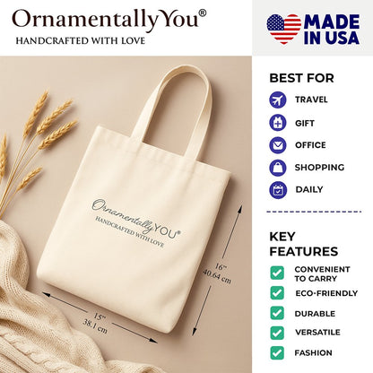 Sorry I'm Late Funny Lamb Tote Bag, Retro Dilly Dallying Gift Shopper for Quirky Women