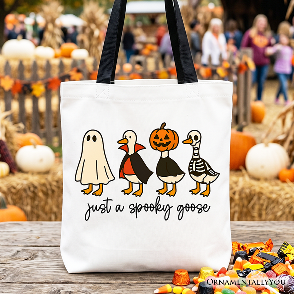 Just a Spooky Goose Tote Bag, Funny Halloween Costumes Gift Shopper