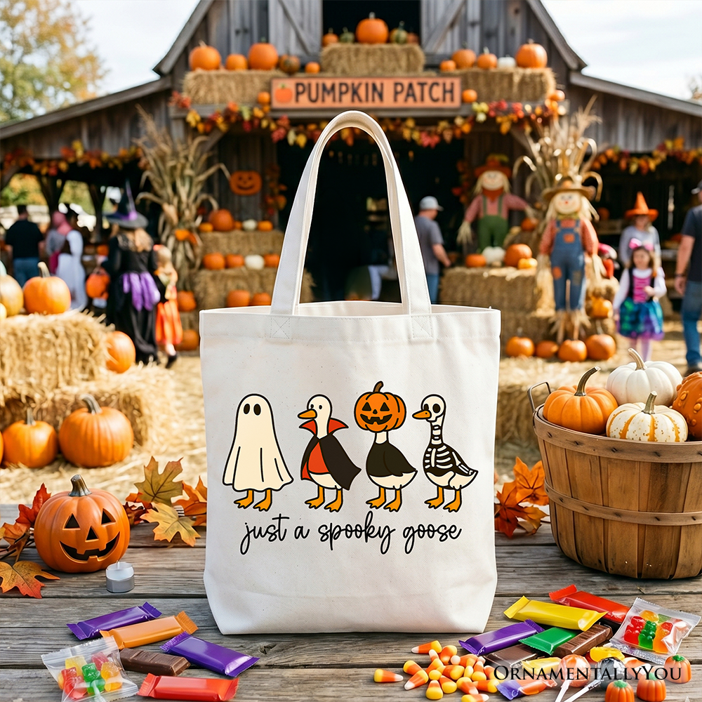 Just a Spooky Goose Tote Bag, Funny Halloween Costumes Gift Shopper