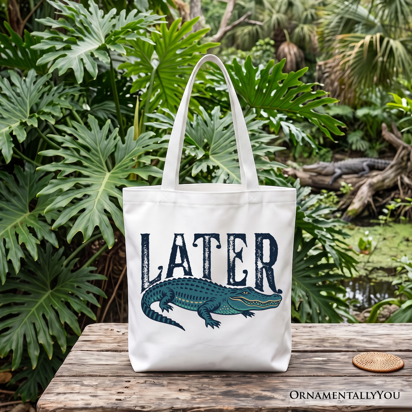 Later Alligator Tote Bag, Funny Gator Sarcastic Animal Gift Shopper