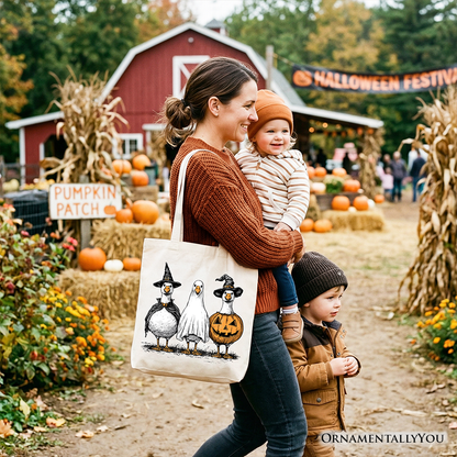 Haunting Honkers Goose Tote Bag, Funny Halloween Costumes Gift Shopper