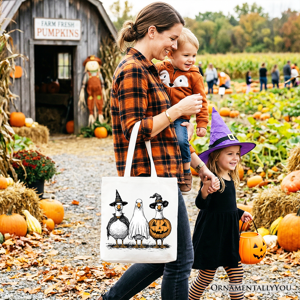 Haunting Honkers Goose Tote Bag, Funny Halloween Costumes Gift Shopper
