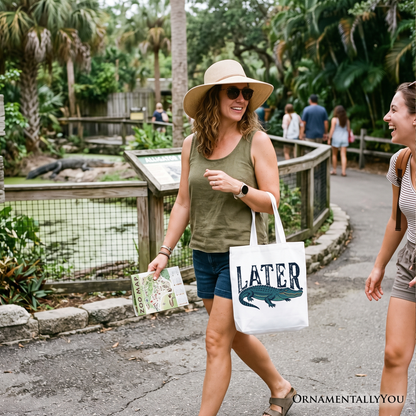 Later Alligator Tote Bag, Funny Gator Sarcastic Animal Gift Shopper